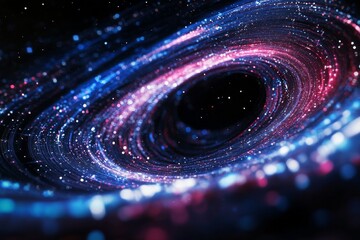 Wall Mural - swirling galactic vortex displaying vibrant colors in deep space