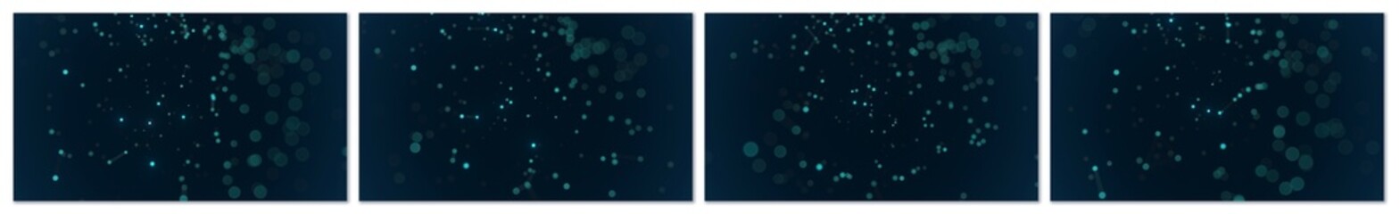 Wall Mural - technology background set of 4 backgrounds features abstract network connections and glowing points,