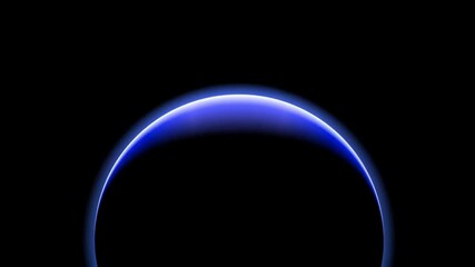 Wall Mural - Blue solar eclipse animation in a dark sky