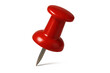 © whitestorm - Close-up of a red push pin isolated on a transparent background studio shot