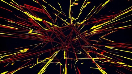 Wall Mural - technology background, futuristic abstract digital background with dark red and neon yellow lines