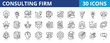 © Galuh Sekar - Consulting firm icon pack collection set for business strategy and management coaching. With strategy, insight, analysis, roadmap, planning, growth, advisory, solution, innovation, leadership