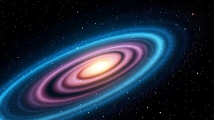 Wall Mural - man's eyes revealing colorful spiral galaxy with bright core in deep space generative ai