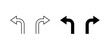 © Ka Han - Two way turn arrow icon. Left and right turn sign
