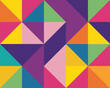 © sumit - Geometric pattern with colorful triangles and square shapes