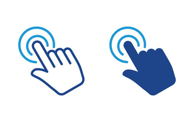 Wall Mural - hand cursor click icon vector