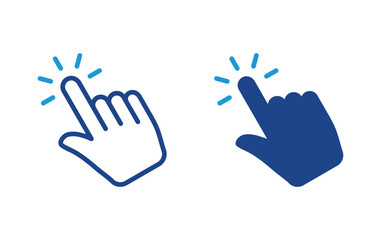 Wall Mural - hand cursor click icon vector