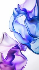 Canvas Print - digital technology blue and purple abstract gradient curve illustration poster background