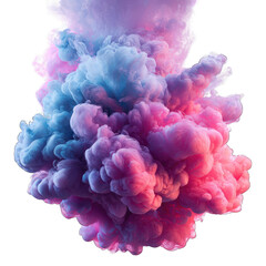 Wall Mural - Vibrant, swirling cloud of colorful smoke
