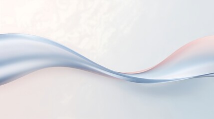 Canvas Print - abstract pastel blue and pink wave flowing soft smooth digital art image