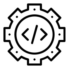 code optimization icon line