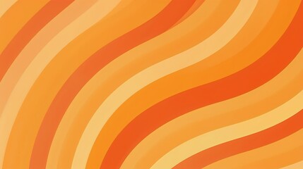 Wall Mural - abstract orange and yellow curved lines digital art warm hues gradient background curves stripes