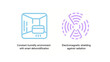 © shen - Intelligent humidity control equipment and electromagnetic protection icon, intelligent dehumidification and electromagnetic shielding radiation prevention, environmental regulation and protection.