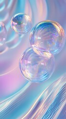 Wall Mural - Digital technology blue purple gradient wave bubble illustration poster background