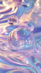 Wall Mural - Digital technology blue purple gradient wave bubble illustration poster background