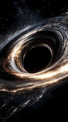 Wall Mural - Digital technology space vortex particle illustration poster background
