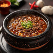 © อัสนัย แก้วบุญเรือง - Hearty bowls of chili con carne and lentil vegetable stew served as a colorful and healthy meal