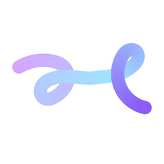 Wall Mural - abstract gradient wave pattern with wavy 3d shapes and geometric squiggles. modern doodle design wit