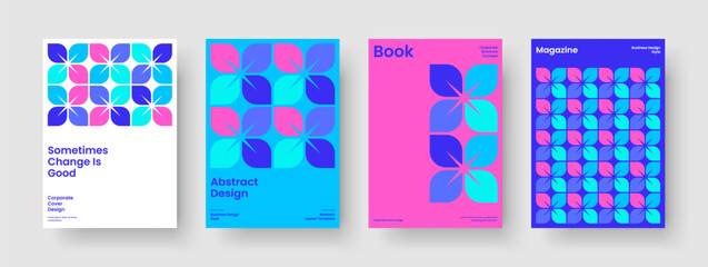 Wall Mural - modern book cover design. isolated report layout. geometric business presentation template. poster. 