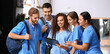 © Pixel-Shot - Group of students in corridor of medical university