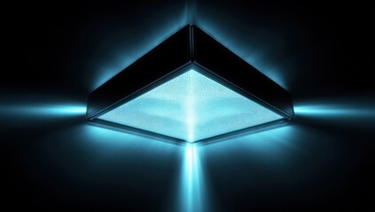 Wall Mural - 3d led panel featuring light streaming from the edges, creating an illuminated outline effect.