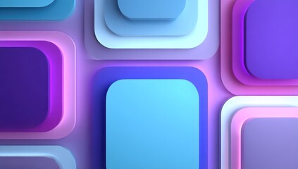 Wall Mural - smart led icon with overlapping led light layers creating depth and vibrant light effects.