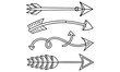 © LailaArtworks - Collection of hand drawn arrows in black and white