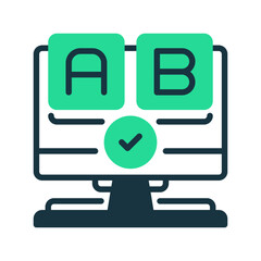 a/b testing line icon. linear style sign for mobile concept and web design. outline vector icon. sym