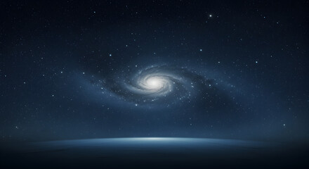 Wall Mural - a captivating image of a spiral galaxy in the vast expanse of outer space