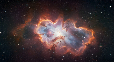 Wall Mural - stunning nebula in deep space with stars and cosmic clouds background