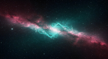 Wall Mural - stunning nebula in deep space with colorful cosmic clouds and stars