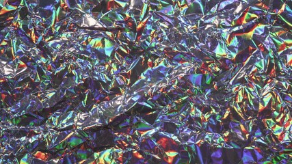 Wall Mural - : stunning holographic background showing soft gradient shifts and wrinkled foil movement. trendy an