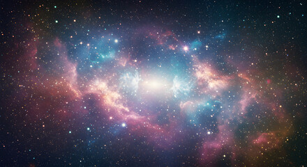 Wall Mural - vibrant and colorful nebula with stars and celestial bodies in deep space
