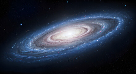 Wall Mural - vibrant and detailed artistic depiction of a stunning spiral galaxy in space