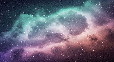 Wall Mural - vibrant nebula in space with stars, colorful clouds and stellar dust