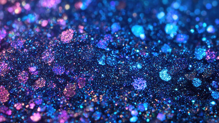 Wall Mural - A Smooth background, deep blue-violet base, iridescent pearlescent sheen, colorful highlights