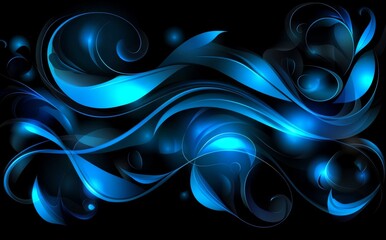 Wall Mural - in a digital abstract design, movement and energy are exemplified through the creation of a swirling
