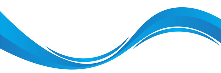 Wall Mural - Blue and white business wave banner background. vector illustration