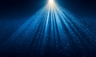 Wall Mural - Abstract Blue Light Rays Background With Glitter