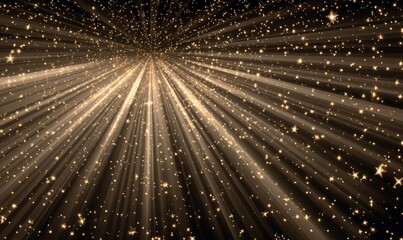 Wall Mural - Abstract Glowing Golden Light Burst Background