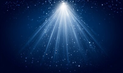 Wall Mural - Abstract Glowing Light Effect With Blue Particles