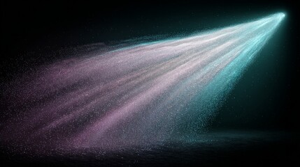 Wall Mural - Abstract Glowing Particles Beam Effect In Dark Background