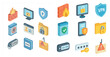 © Viacheslav - Cybersecurity isometric icons set – 3d, tech, data protection symbols