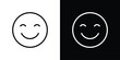 © Warpiya - Smile icon design. simple stroke line vector icon set