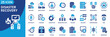 © Uniconlabs - disaster recovery icon set collection in dual tone style. an icon pack contain backup, failover, redundancy, replication, recovery, resilience, downtime, restore, infrastructure, disruption