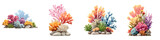 Vibrant coral reef underwater scene with diverse marine life