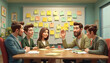 © Ramlan - Creative Team Brainstorming Session: 3D Animated Business Meeting