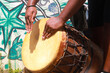 © Pablo - Tambour traditionnel maloya posé au sol – culture créole réunionnaise ' Roulèr'