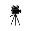 © dipu - Black Silhouette Film Camera Tripod Vector Icon movie 2