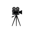 © dipu - Black Silhouette Film Camera Tripod Vector Icon movie 3